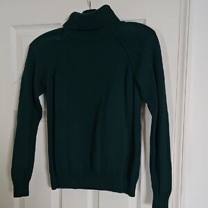 Dark Green Turtleneck Sweater